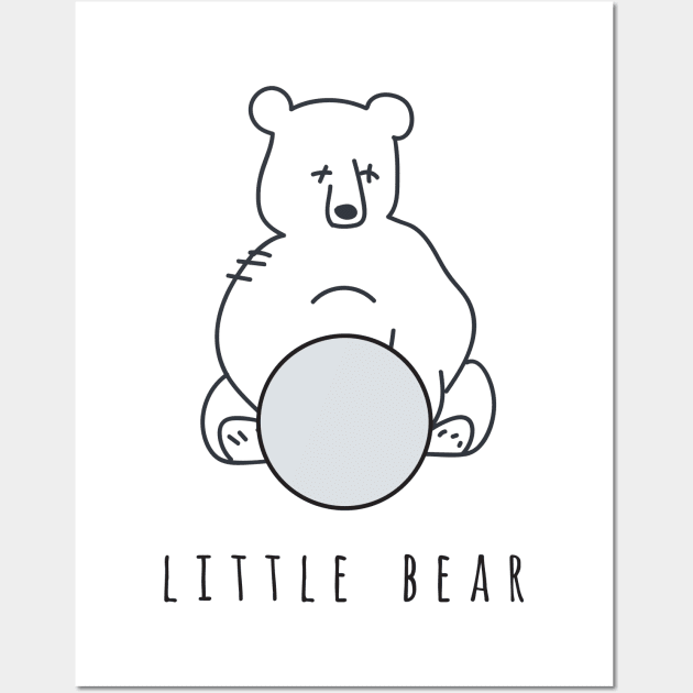 Little Bear Cub Playing Ball Wall Art by noot